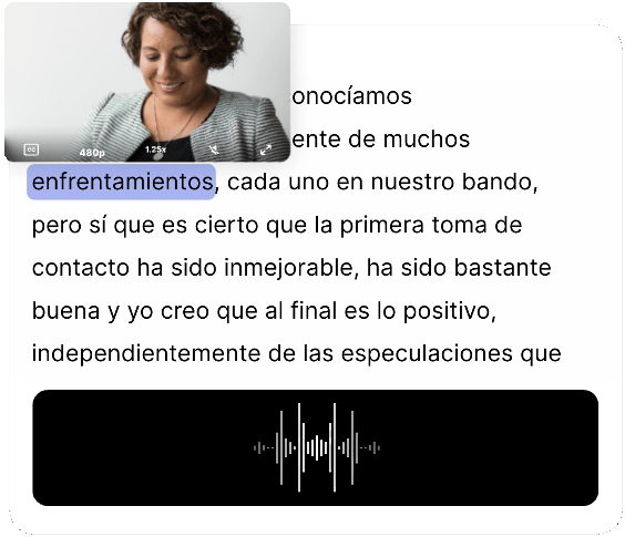 Spanish Transcript with Visualisation