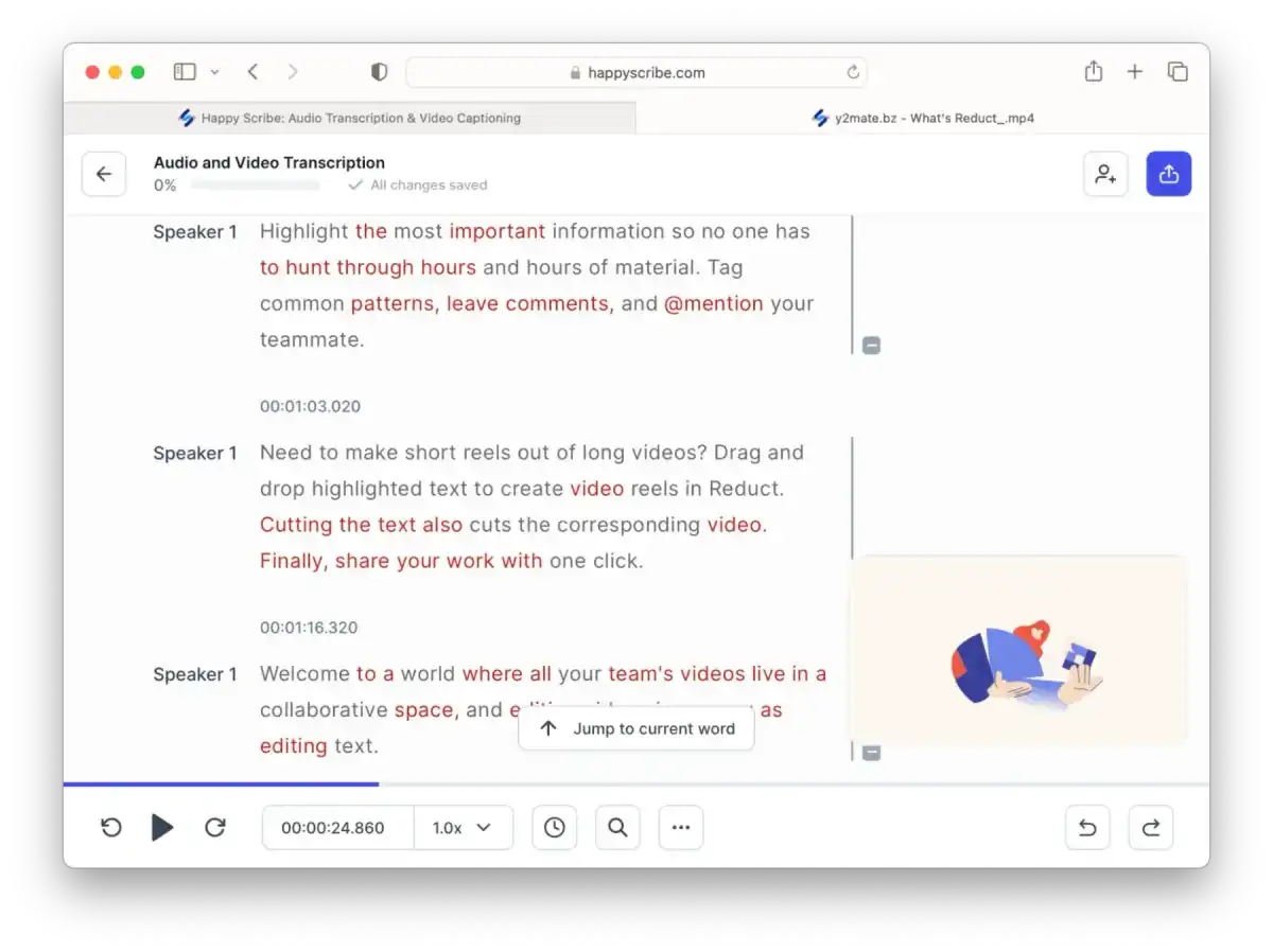 HappyscribeTranscriptionInterface