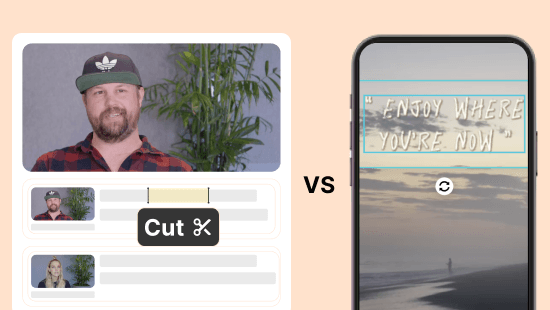 Text-based Video Editing vs Editing Text in a Video - A Quick Look