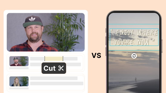 Text-based Video Editing vs Editing Text in a Video - A Quick Look