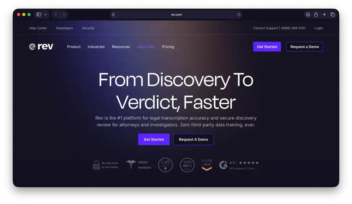 rev landing page