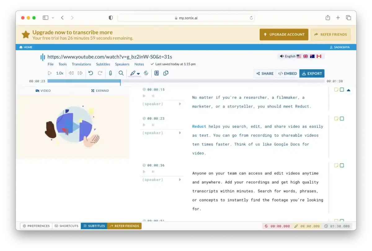 SonixTranscriptionInterface