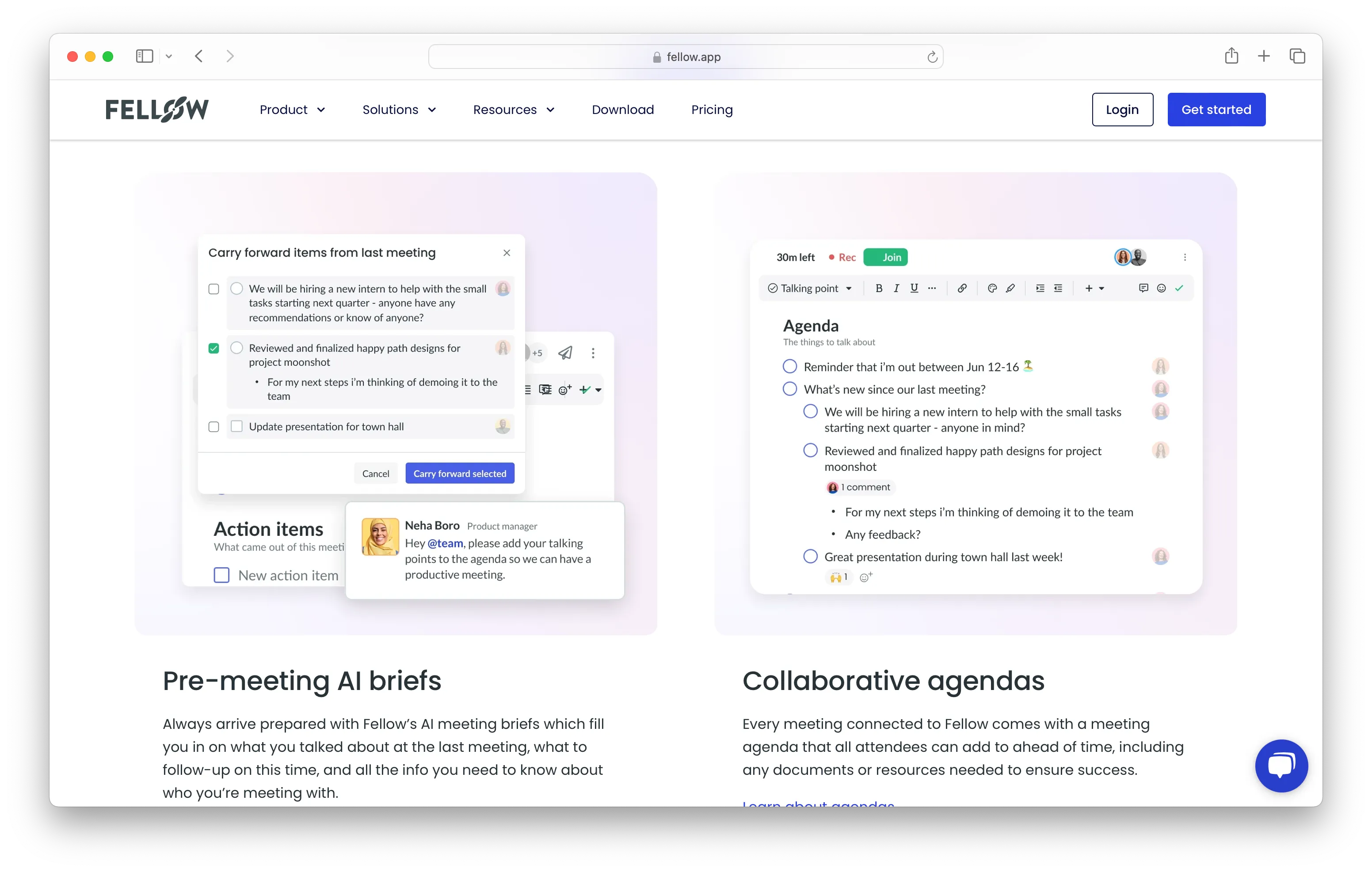 Fellow App Features