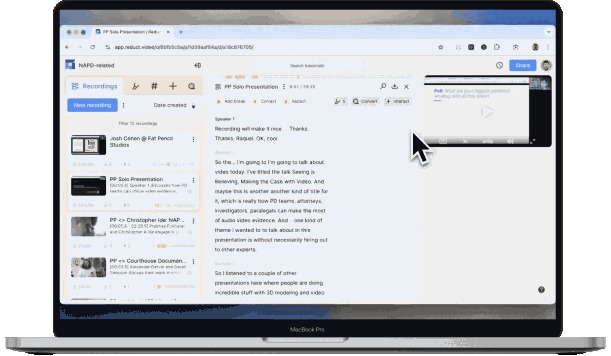 Reduct.Video Mutlicam Synchronizarion Demo