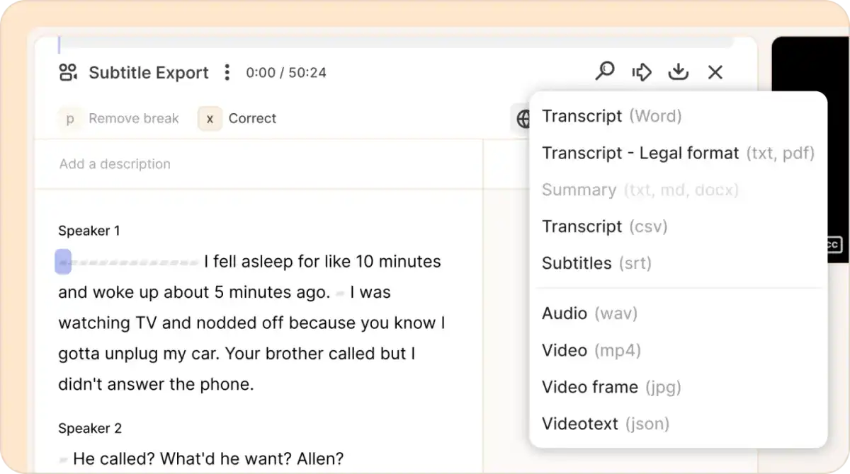 reduct export interface