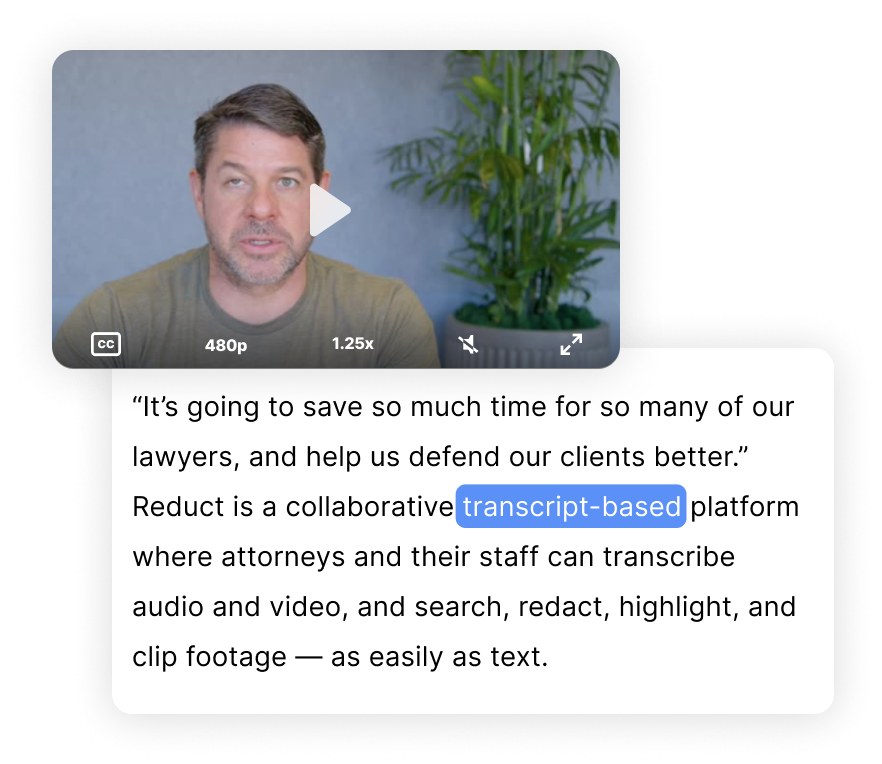 Get Reduct's AI legal transcription