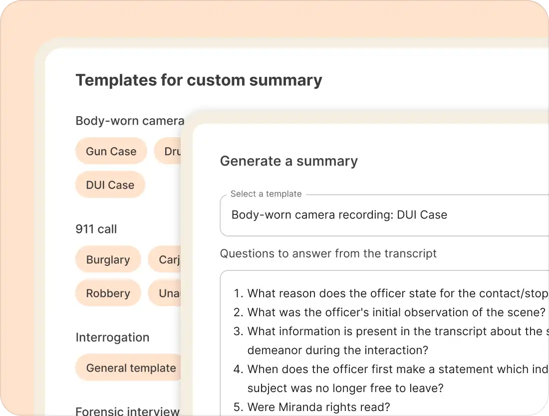 custom summary template for public defense
