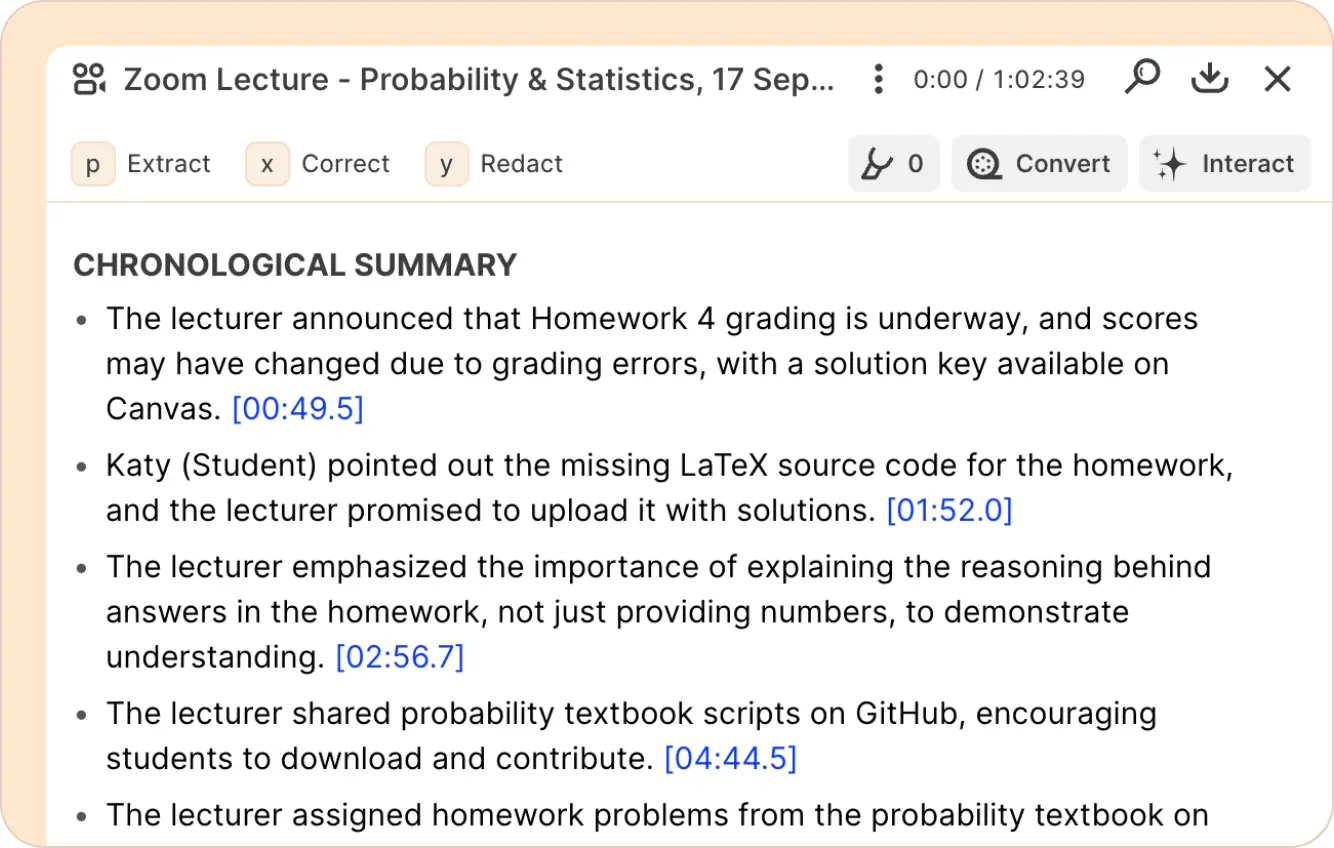Summary by Themes