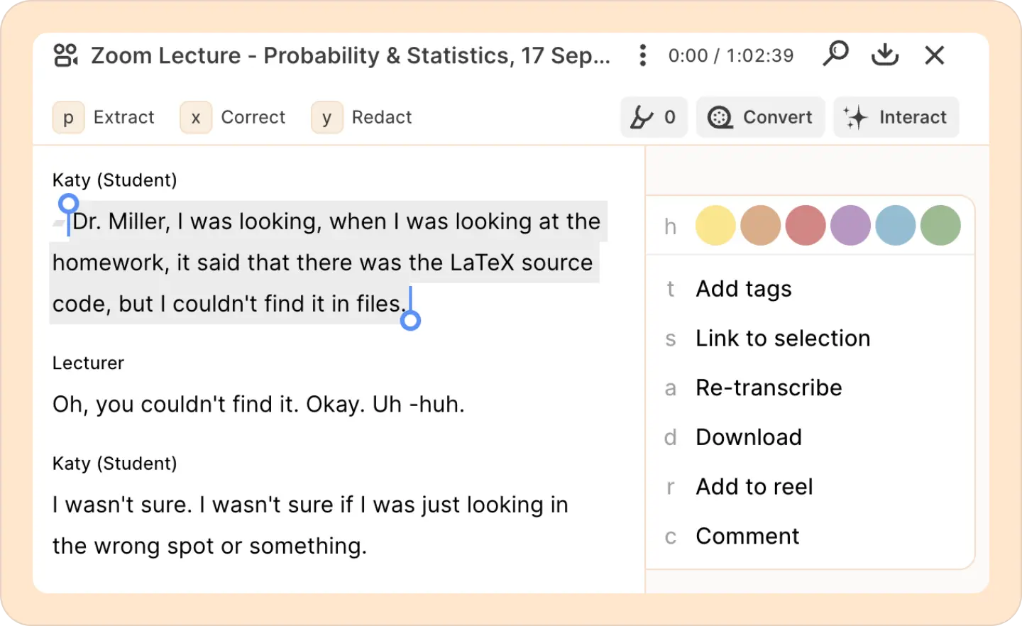 GeneratedTranscript