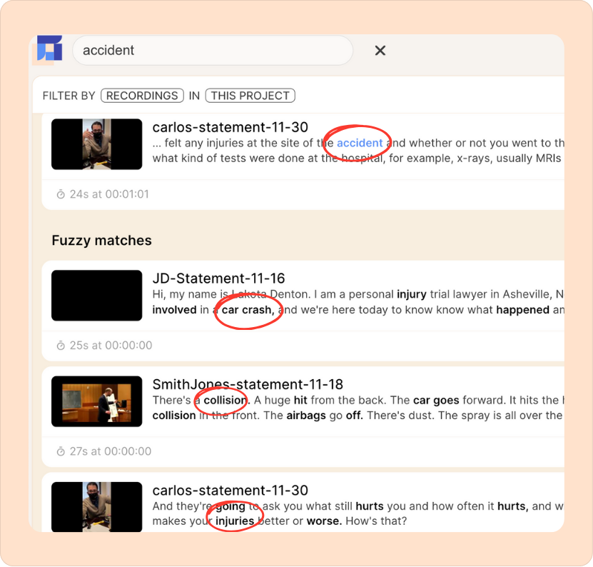 Running fuzzy search in Reduct