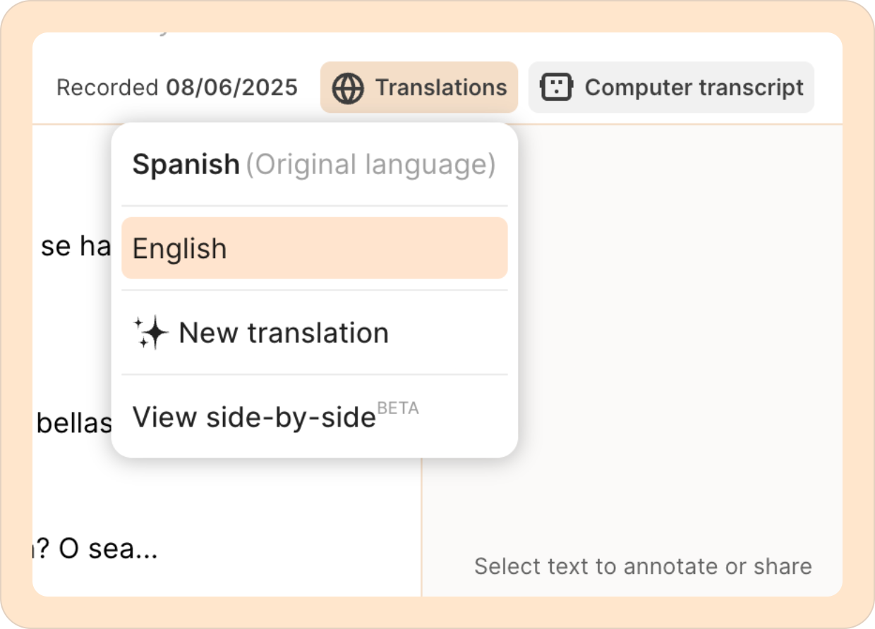 Language change model in Reduct