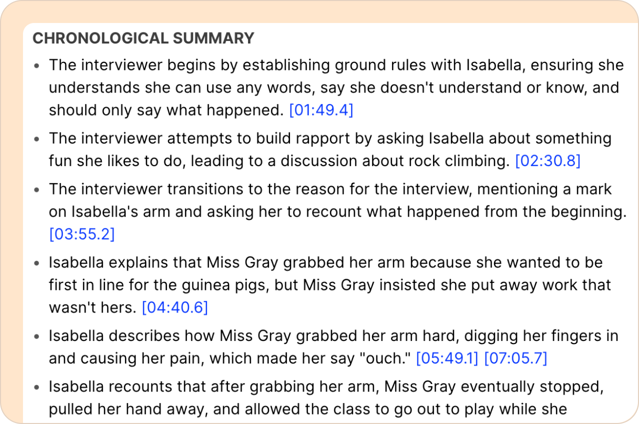 ChronologicalSummary