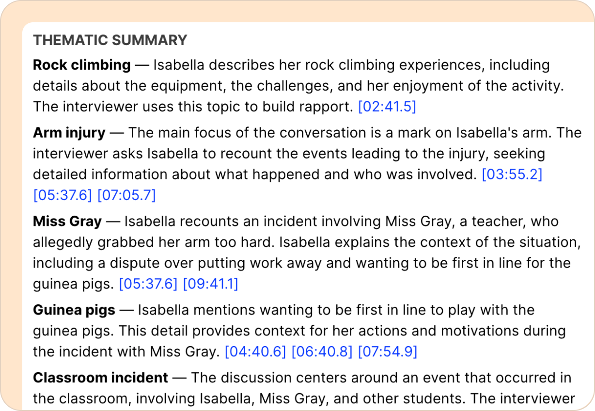 ThematicSummary