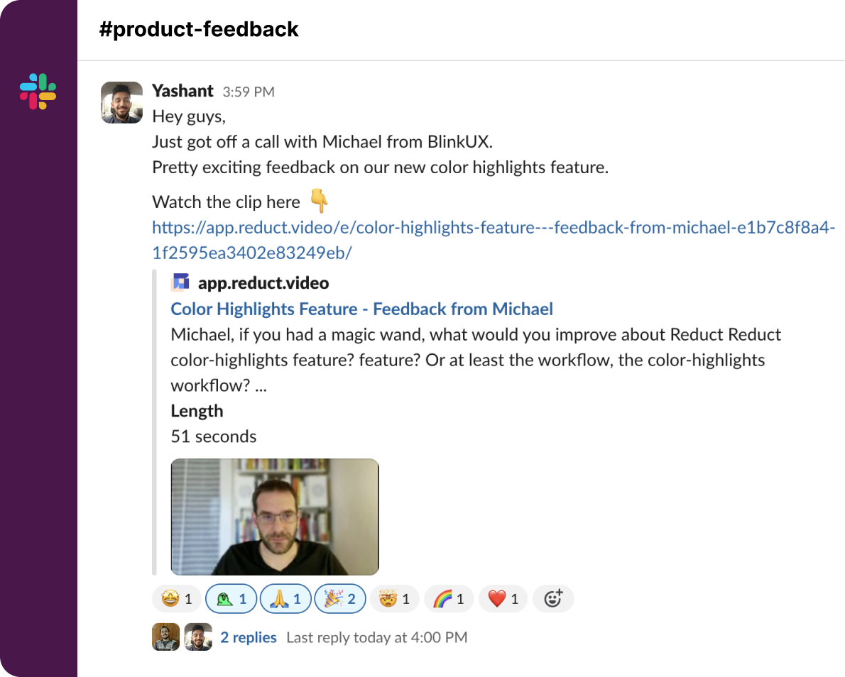 Reduct.Video Feature Carousel