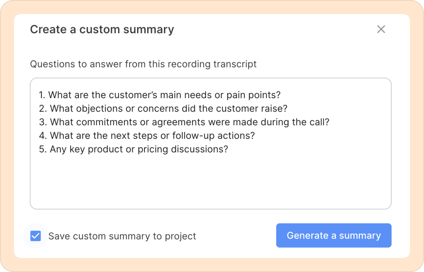 AiCustomSummary