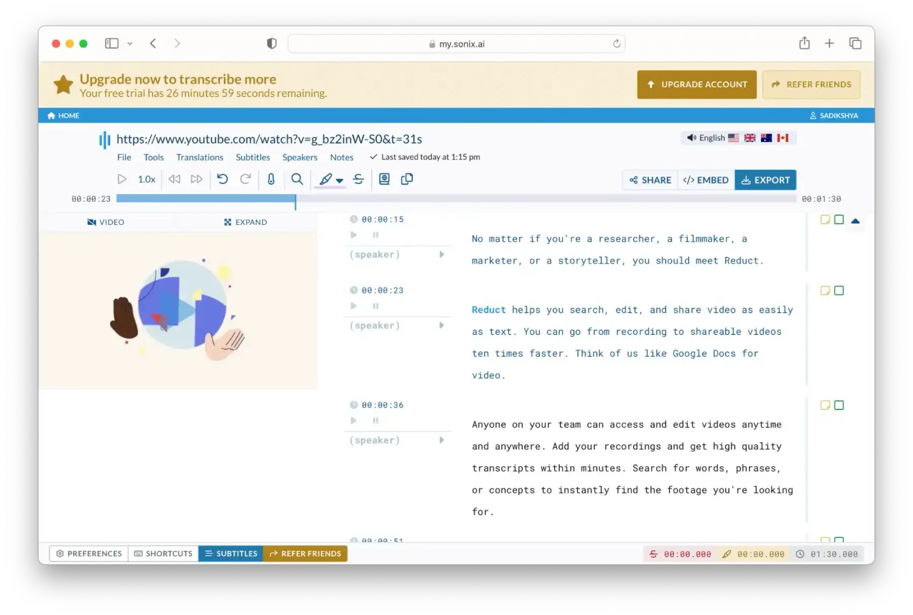 SonixTranscriptionInterface