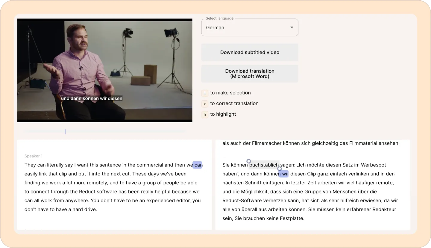 An image of reduct translation