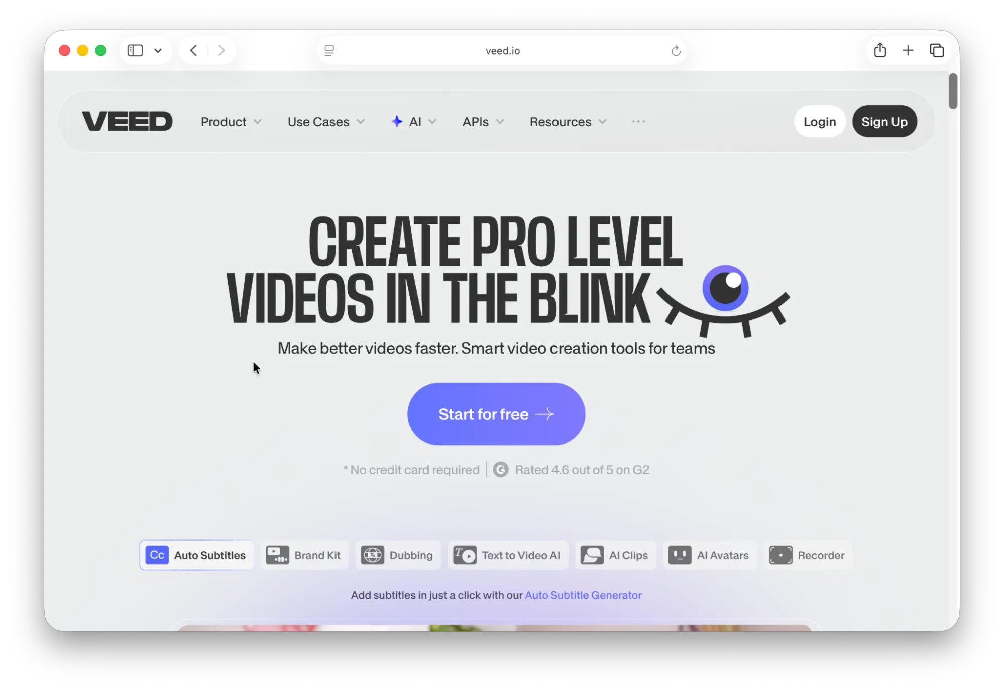 An image of veed.io translator