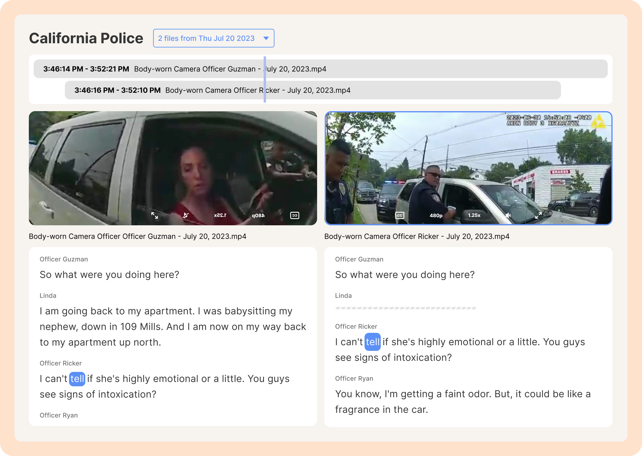 Reduct mutlicam sync view.